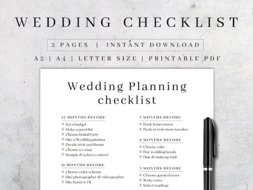 Wedding Day Checklist Printable