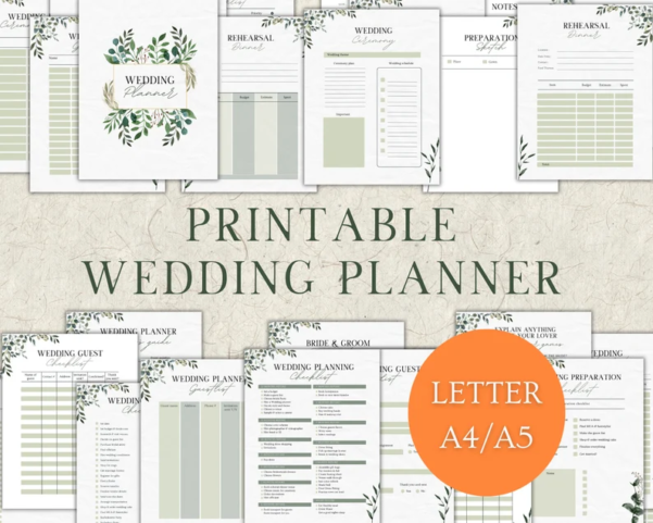 Printable Wedding Planner